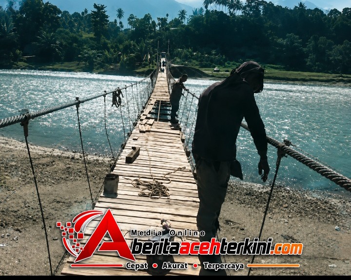 Akses Vital! Kodim 0108/Agara Pacu Pembangunan Jembatan Perintis di Badar
